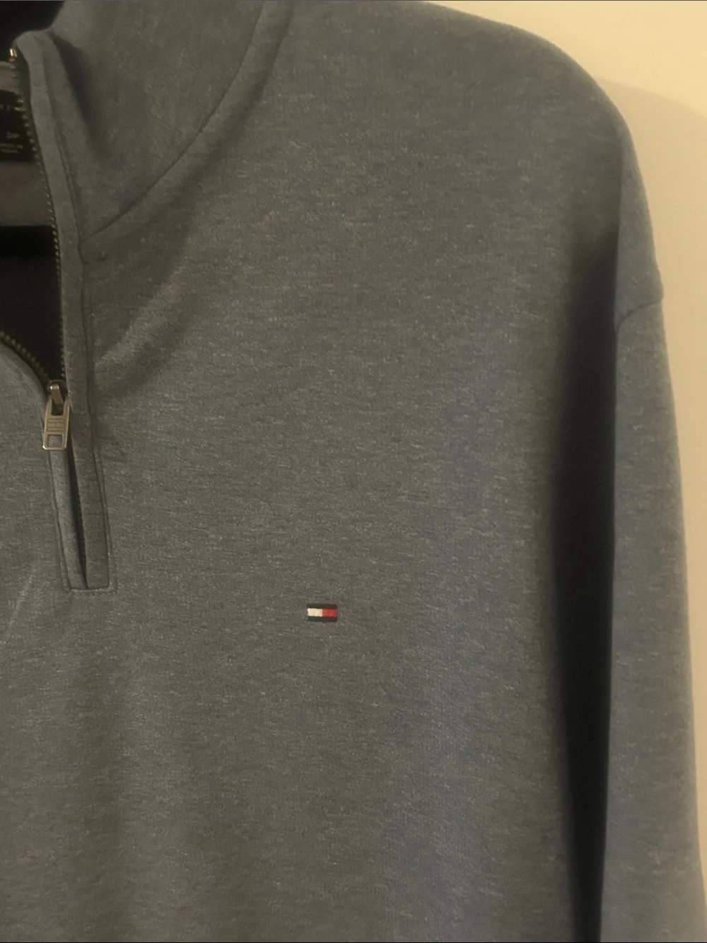 Tommy Hilfiger Men's Zip Mockneck Sweater — Slate Blue